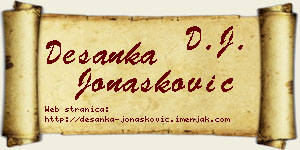 Desanka Jonašković vizit kartica